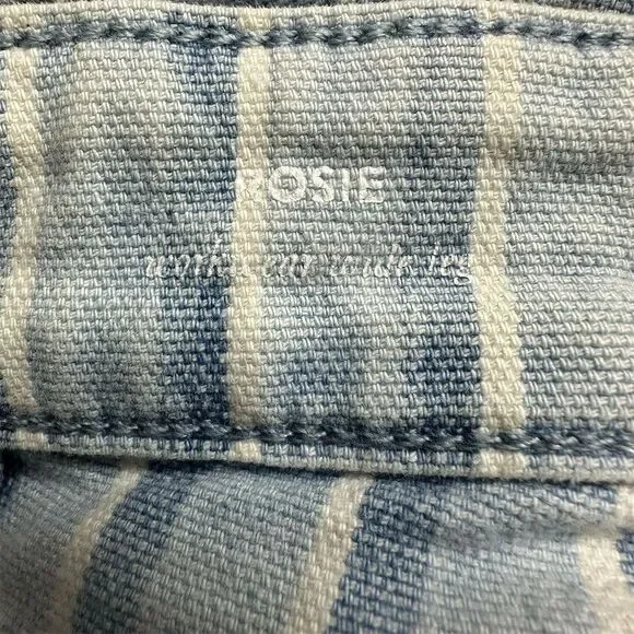 AG Adriano Goldschmied Women's Rosie High Waist Crop Wide Leg Jeans Sz 32 Stripe - Picture 7 of 13